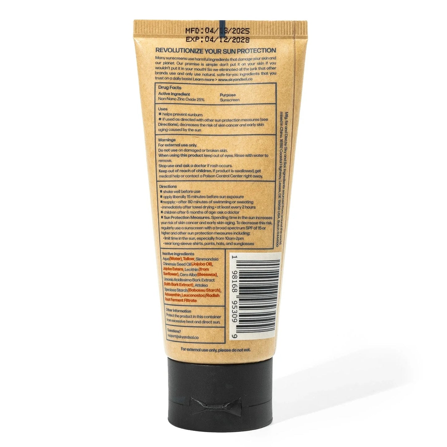 Sky and Sol Face & Body Sunscreen